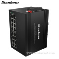 16 port RJ45 Industrial Ethernet Managed PoE Switch